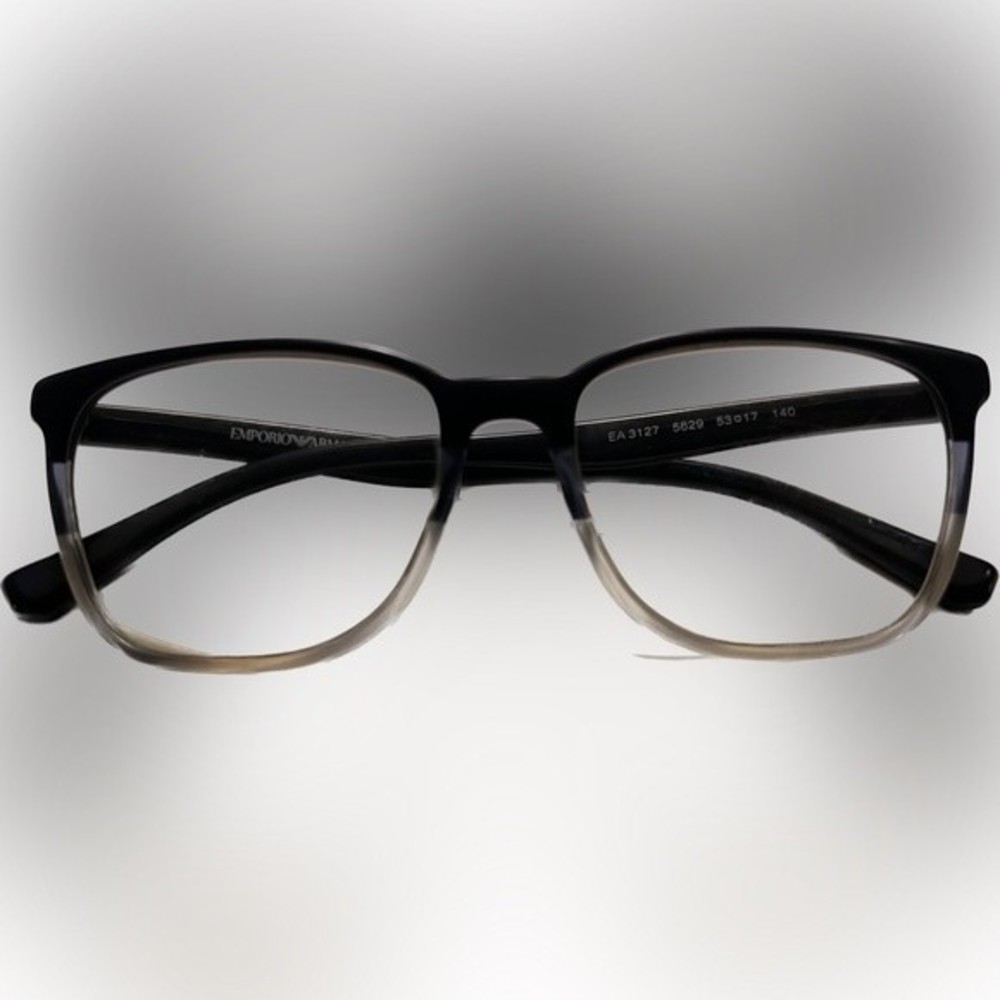 Emporio Armani Men’s Glasses Black Full Rim Rectangle Square 53-17-140